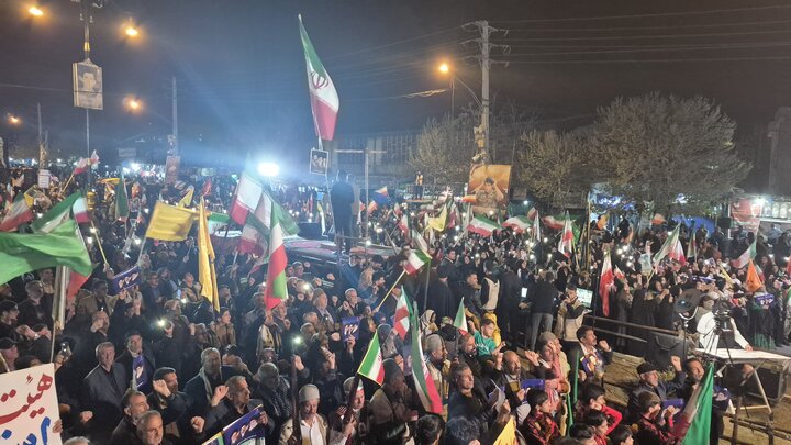 طنین شعار «مرگ بر آمریکا و مرگ بر اسرائیل» در یاسوج