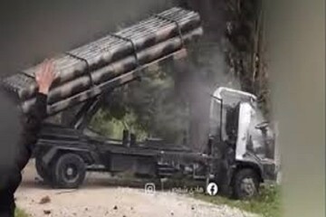 VIDEO: Hezbollah fighters fire from missile-hit vehicle