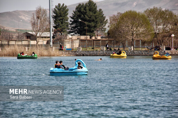 معجزه بهار در بستر پرآب سراب اساطیری نیلوفر کرمانشاه