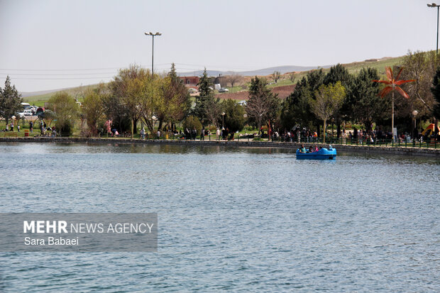 معجزه بهار در بستر پرآب سراب اساطیری نیلوفر کرمانشاه