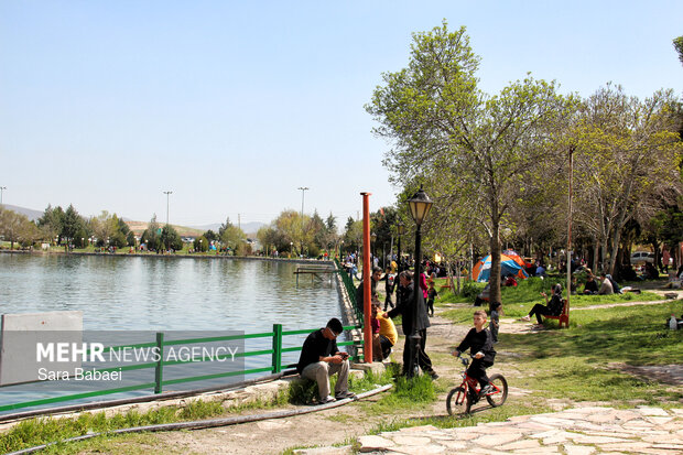 معجزه بهار در بستر پرآب سراب اساطیری نیلوفر کرمانشاه