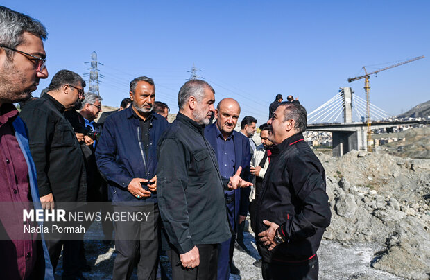 بازدید نیکزاد و اعضای کمیسیون عمران از پل B1 کرج