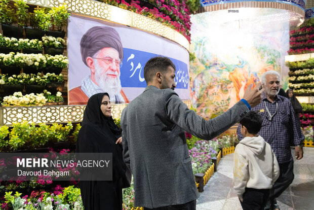 حال و هوای حرم رضوی در شب ولادت حضرت معصومه (س)