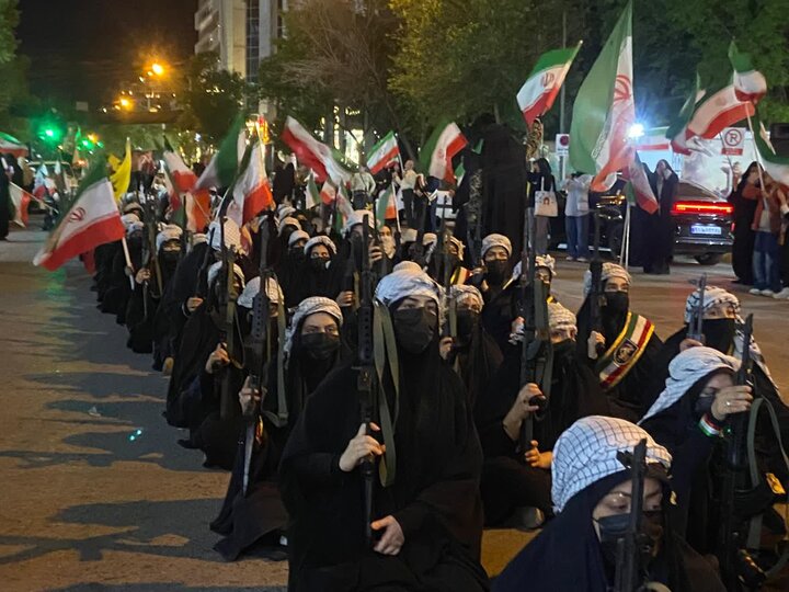 رژه اقتدار دختران حاج قاسم در کرمان