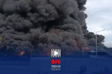 نخستین تصویر از آتش سوزی در کارخانه یونولیت سازی گنبدکاووس