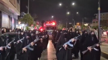 رژه بانوان جان فدا در امیرکلای مازندران