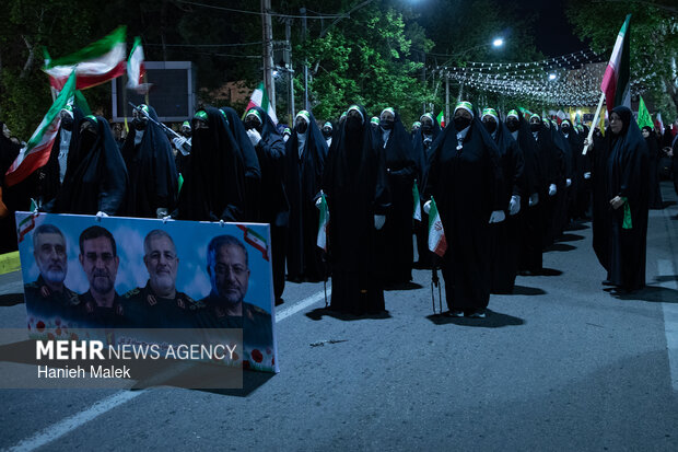 رزمایش دختران جان فدا در گرگان