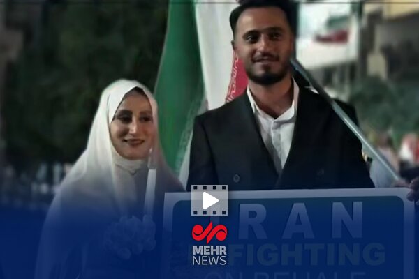 جشن عروسی در جمع مدافعان ایران در قم