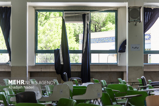 آثار تجاوز آمریکایی-صهیونیستی در مدرسه بهشت آئین اصفهان