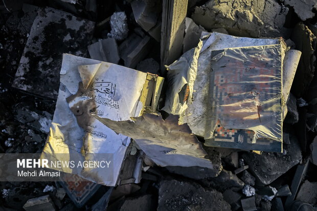 پایان یک گنجینه؛ کتابخانه سیدالشهدا در زیر آتش و آوار