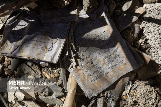 پایان یک گنجینه؛ کتابخانه سیدالشهدا در زیر آتش و آوار