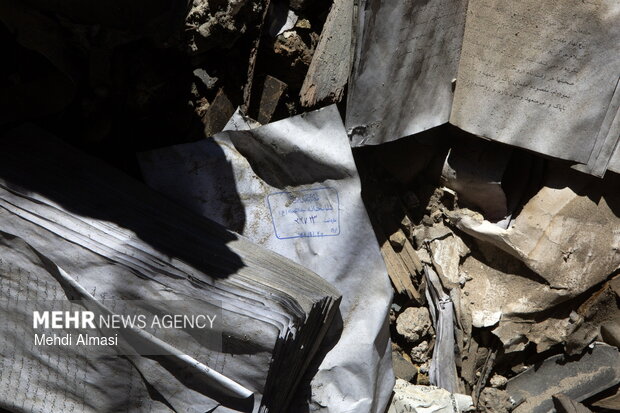 پایان یک گنجینه؛ کتابخانه سیدالشهدا در زیر آتش و آوار