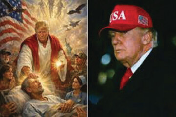 The  AI-generated image depicting Trump in the guise of Christ which was published on his social media account