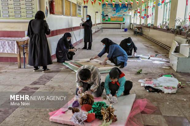 آثار تجاوزات هوایی آمریکایی - صهیونی در دبستان بعثت تبریز