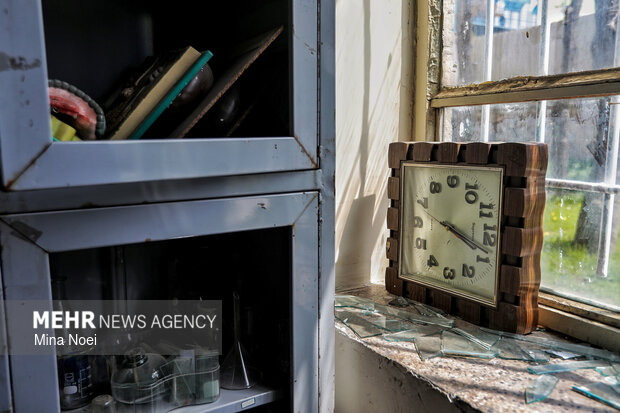 آثار تجاوزات هوایی آمریکایی - صهیونی در دبستان بعثت تبریز