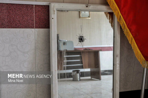 آثار تجاوزات هوایی آمریکایی - صهیونی در دبستان بعثت تبریز