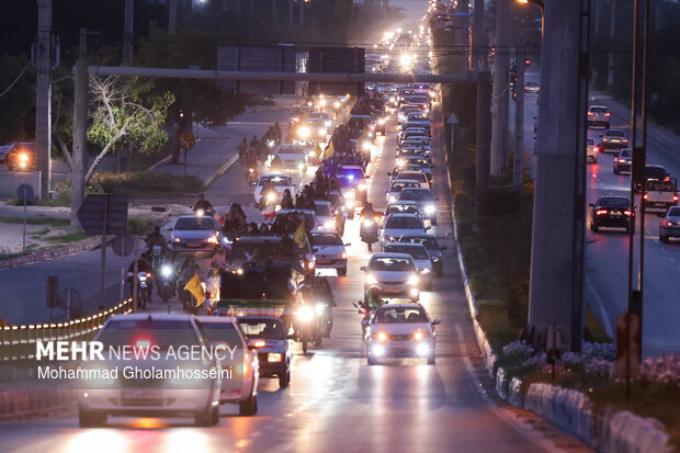 رژه خودرویی بانوان جان فدا بوشهر