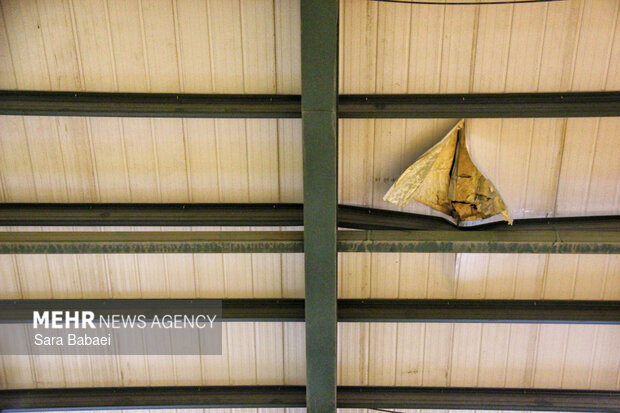 خسارات حمله آمریکایی-صهیونیستی به سالن ورزشی روانسر