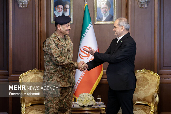 دیدار فرمانده ارتش پاکستان با رئیس‌جمهور