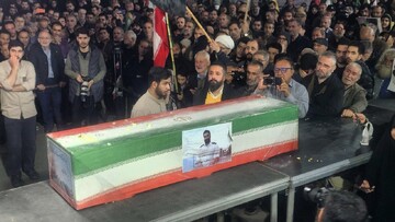 آیین وداع با پیکر شهید «محمد پورکریم» در رشت