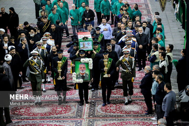 وداع با پیکر مطهر شهید سپهبدامیرموسوی در قم