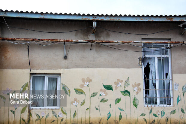 آثار حمله آمریکایی-صهیونیستی به خوابگاه هنرستان روانسر