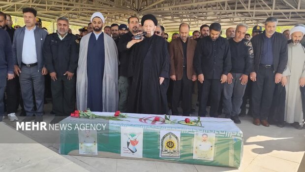 تشییع پیکر مطهر شهید استوار یکم «میلاد مرادی‌تبار» در گلزار شهدای خرم‌آباد