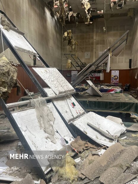 آسیب شدید به آکادمی ملی بیلیارد و اسنوکر در حملات صهیونی + عکس