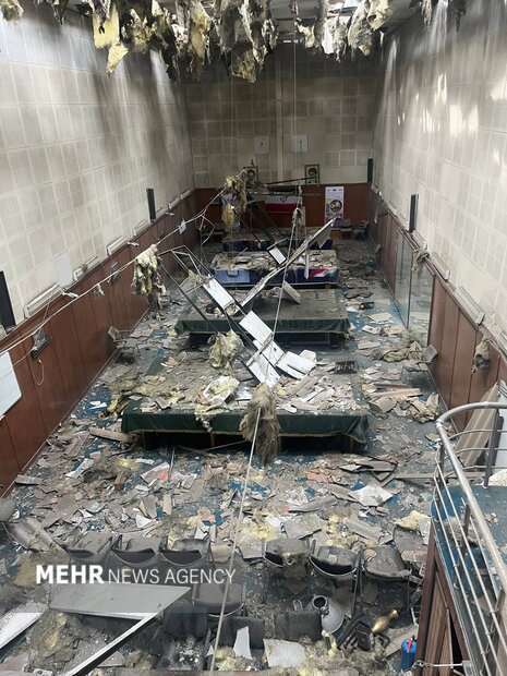 آسیب شدید به آکادمی ملی بیلیارد و اسنوکر در حملات صهیونی + عکس