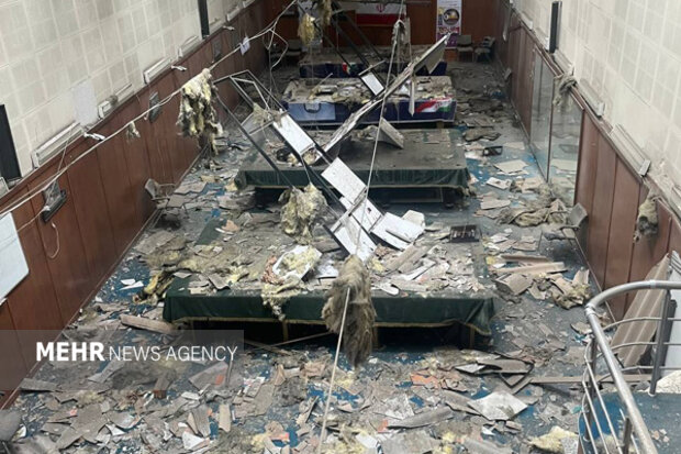 آسیب شدید به آکادمی ملی بیلیارد و اسنوکر در حملات صهیونی + عکس