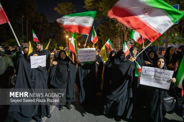 تجمع مردمی در محکومیت جنایات رژیم آمریکایی - صهیونی