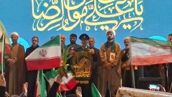 حضور خادمان حرم امام رضا(ع) در جمع مردم شهرستان بجنورد