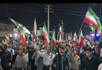 راهپیمایی شبانه مردم آب‌پخش