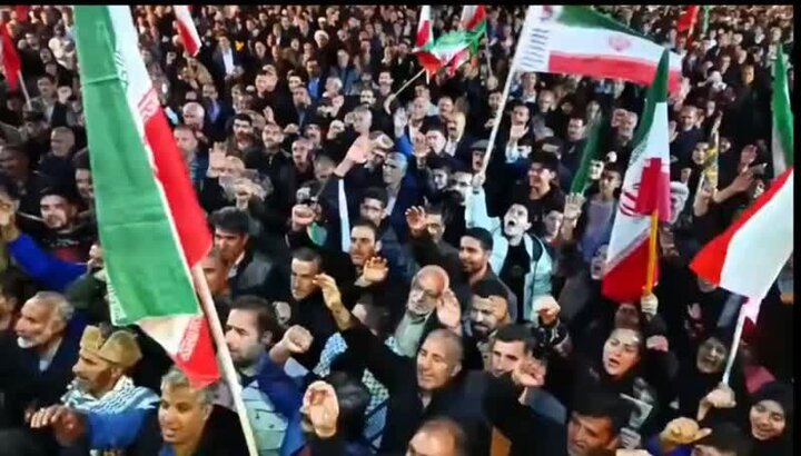 فریاد« الله اکبر» مردم الشتر در شب پنجاه و سوم حماسه