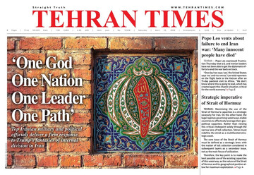 Front pages of Iran’s English dailies on April 25