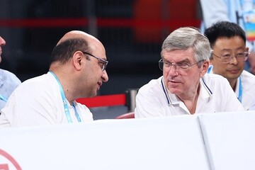 دیدار و گفتگوی «توماس باخ» با دبیرکل کمیته ملی المپیک ایران