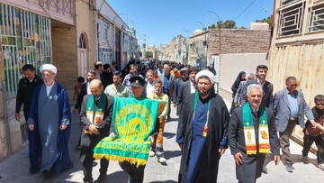 تابش خورشید مشهد همزمان با دهه کرامت در نائین