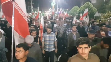 راهپیمایی شبانه مردم آبپخش