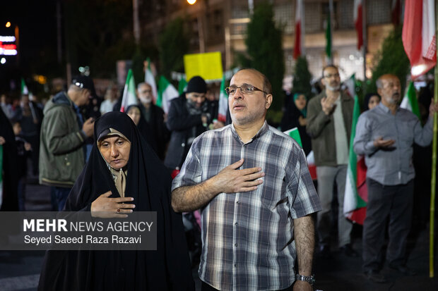 Tehraners denounce US-Israeli aggression against Iran
