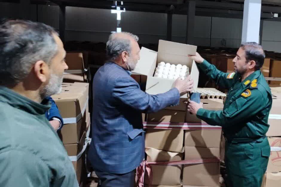 کشف ۷۵ تن تخم مرغ احتکاری در مراغه