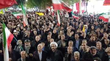 تکرار تجمع شبانه مردم میاندوآب در شب‌های اقتدار ملی