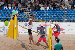 صعود تیم ملی والیبال ساحلی «ب» به مرحله یک چهارم