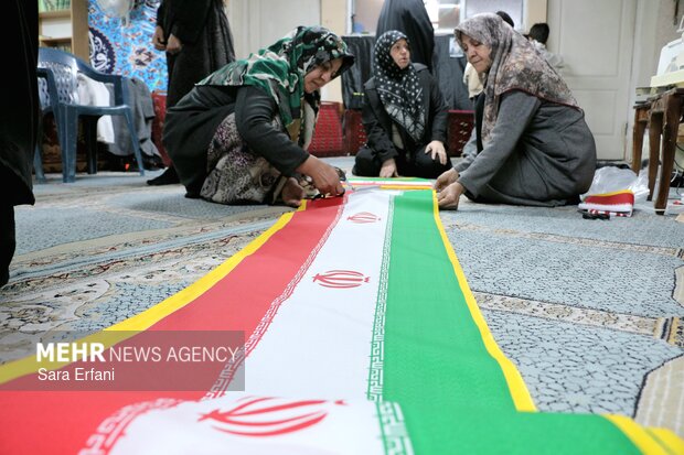 کارگاه جهادی دوخت پرچم ایران