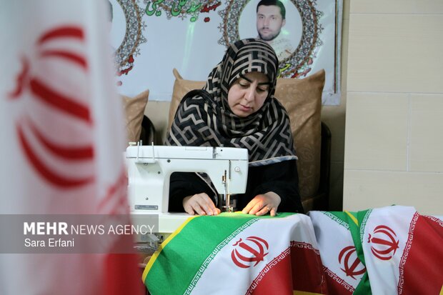 کارگاه جهادی دوخت پرچم ایران