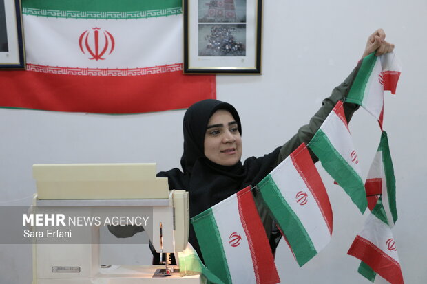 کارگاه جهادی دوخت پرچم ایران