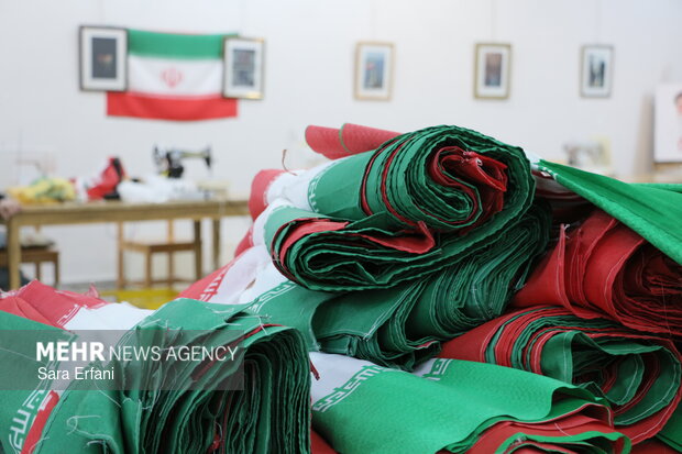 کارگاه جهادی دوخت پرچم ایران