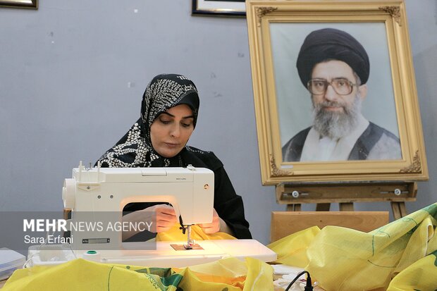 کارگاه جهادی دوخت پرچم ایران