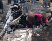 واژگونی منجر به حریق پژو ۴۰۵ در محور جاسک یک قربانی گرفت