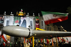 پهپاد شاهد ۱۳۶ در اجتماع شبانه مردم تبریز