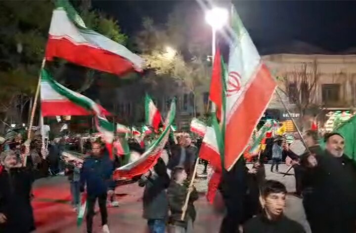 ایستادگی مردم تبریز در شب‌های اقتدار ایران با برپایی دسته‌های حسینی